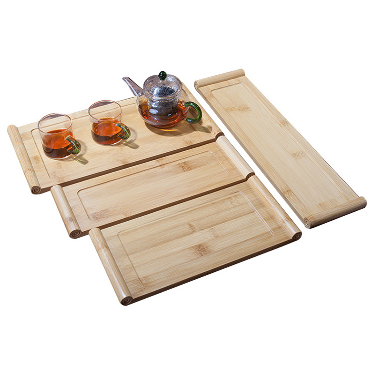  Customized Bamboo Food /Tea Tray Organizer Set for Serving
